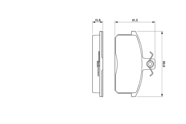 BOSCH BOH0986424274 Fékbetét