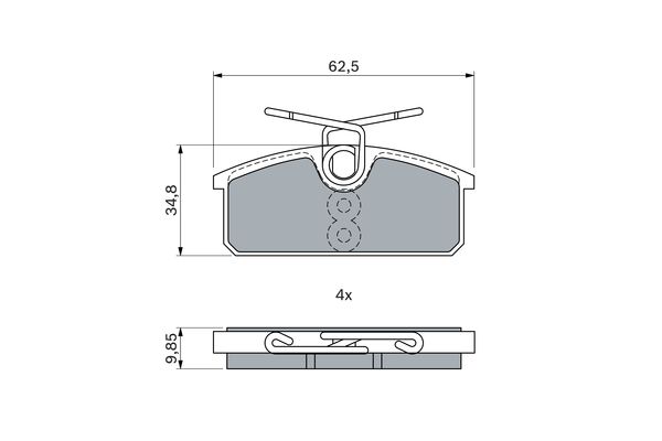 BOSCH BOS0986424275 fékbetét készlet, tárcsafék