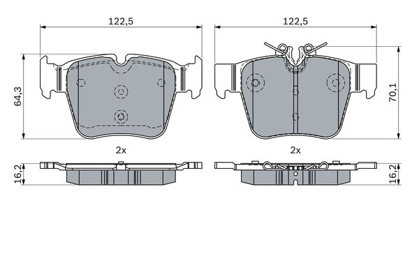 BOSCH 0986424334 Fékbetét készlet, tárcsafék