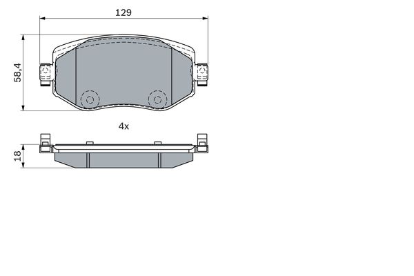 BOSCH 1001777567 0986424386 - Első fékbetét készlet