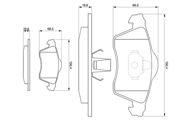 BOSCH 1001774469 0986494008 - Első fékbetét készlet