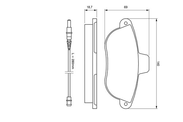 BOSCH 1001771937 0986424415 - Első fékbetét készlet