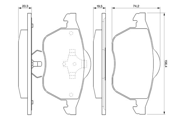 BOSCH 215 802 0 986 424 460 - Fékbetét készlet, tárcsafék