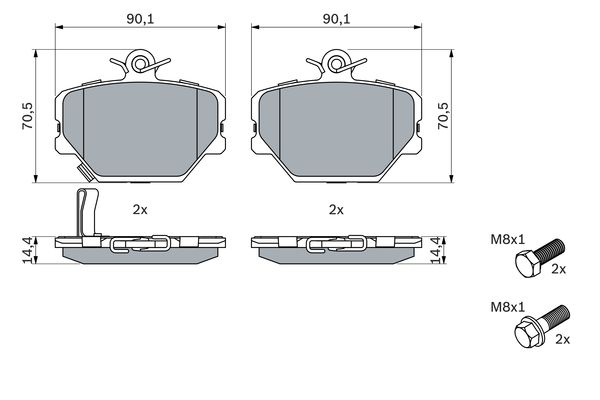 BOSCH 151839 0 986 424 471 - Fékbetét