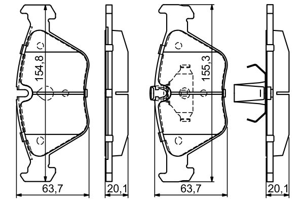 BOSCH 0986424485 Fékbetét készlet, tárcsafék