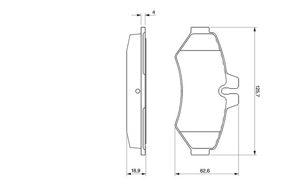 BOSCH 1001772277 0986424516 - HÁTSÓ FÉKBETÉT KÉSZLET