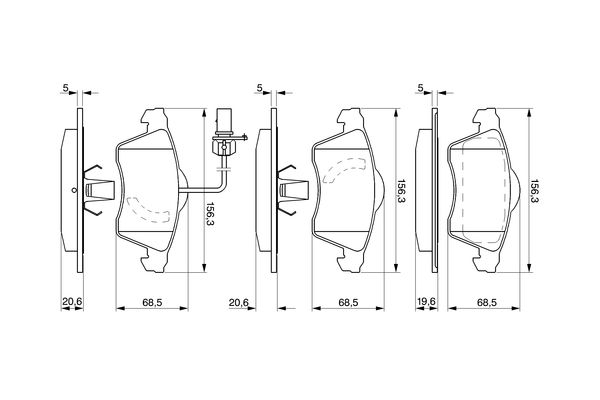 BOSCH 1001772282 0986424537 - Első fékbetét készlet