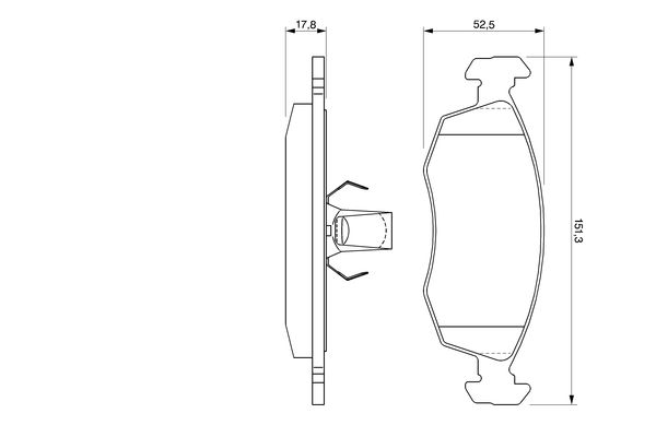 BOSCH 1001772482 0986424554 - Első fékbetét készlet