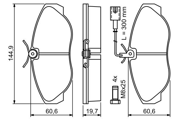 BOSCH 0986424556 Fékbetét készlet, tárcsafék