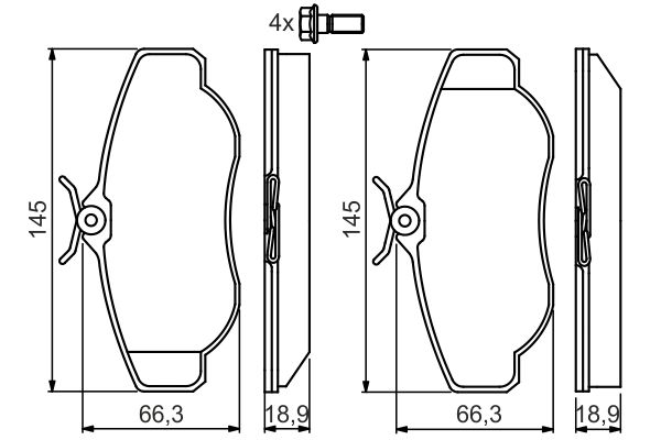 BOSCH 0986424565 Fékbetét készlet, tárcsafék