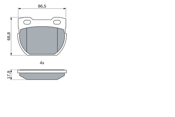 BOSCH 0986424606 f?kbet?tk?szlet, t?rcsaf?k