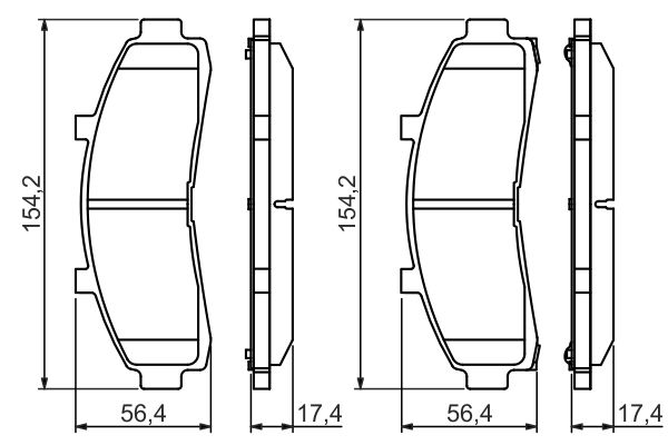 BOSCH 0986424656 Fékbetét készlet, tárcsafék