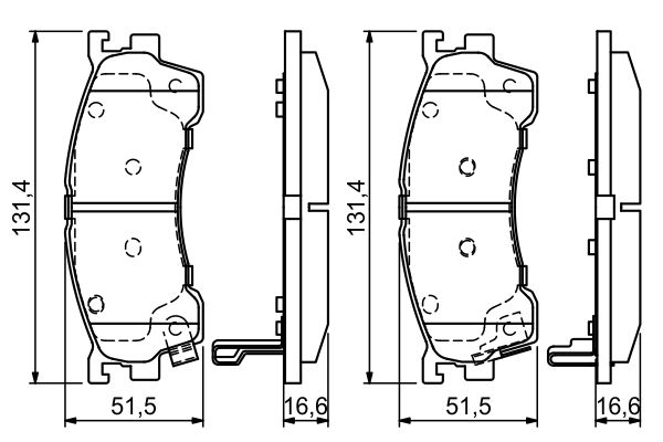 BOSCH 0986424694 Fékbetét készlet, tárcsafék