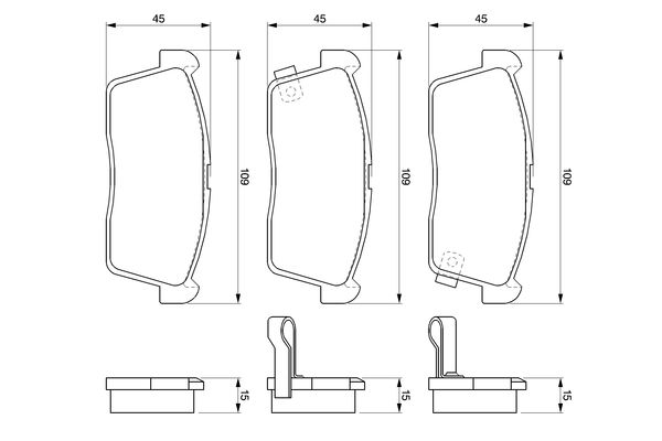 BOSCH 1000943153 0986424695 - Első fékbetét készlet