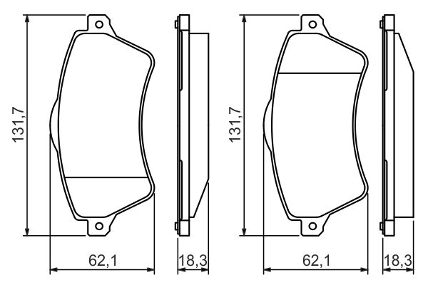 BOSCH 0986424721 Fékbetét készlet, tárcsafék