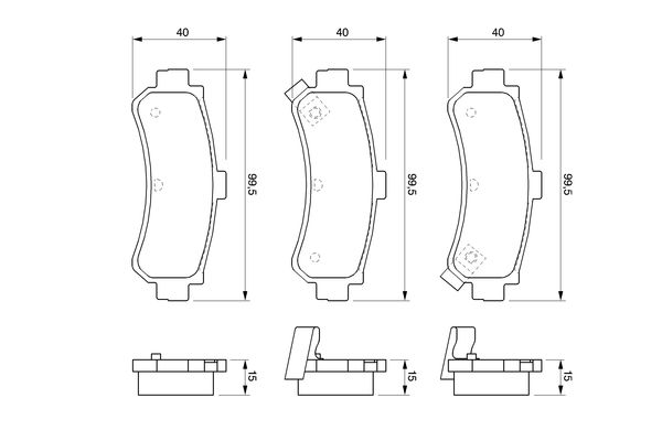 BOSCH 0986424734 Fékbetét készlet, tárcsafék