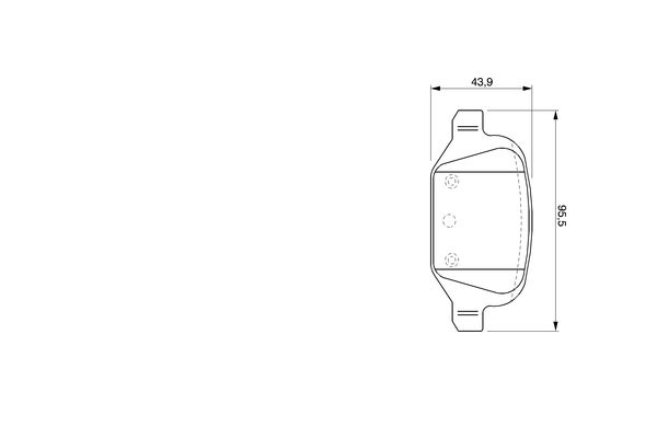 BOSCH 1001773096 0986424756 - HÁTSÓ FÉKBETÉT KÉSZLET