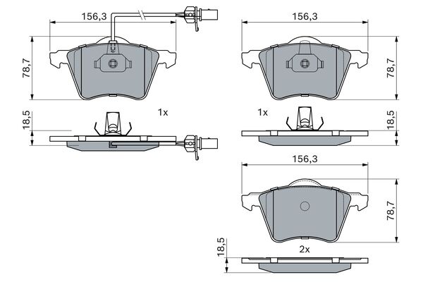 BOSCH 0986424780 Fékbetét készlet, tárcsafék