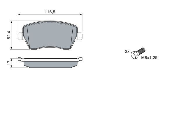 BOSCH 0986424795 Fékbetét készlet, tárcsafék