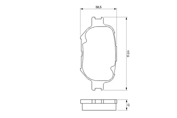 BOSCH 0986424808 Fékbetét készlet, tárcsafék