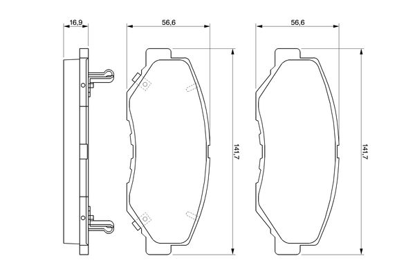 BOSCH 0986424809 Fékbetét készlet, tárcsafék