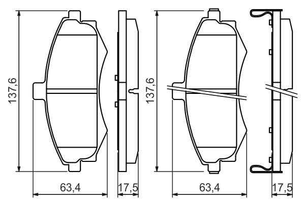 BOSCH 0986424810 Fékbetét készlet, tárcsafék