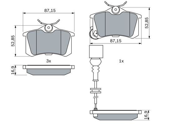 BOSCH 0986424813 Fékbetét készlet, tárcsafék