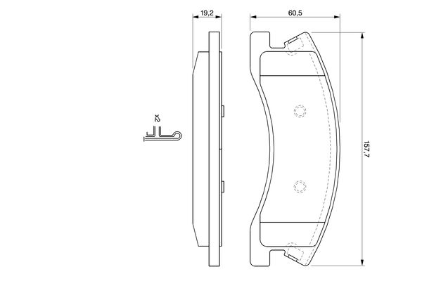 BOSCH 0986424823 Fékbetét készlet, tárcsafék