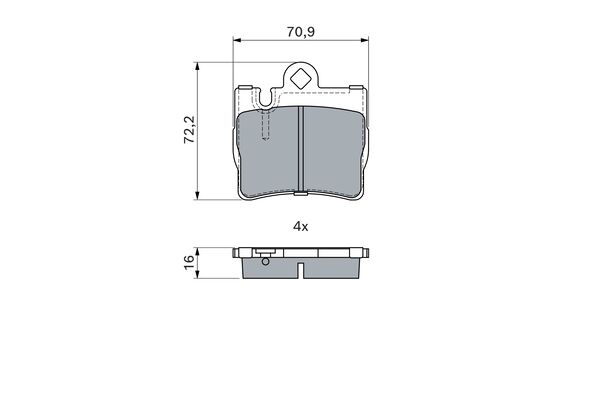 BOSCH 0986424830 Fékbetét készlet, tárcsafék