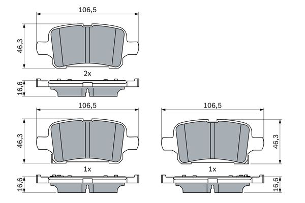 BOSCH BOS0986424839 fékbetét készlet, tárcsafék