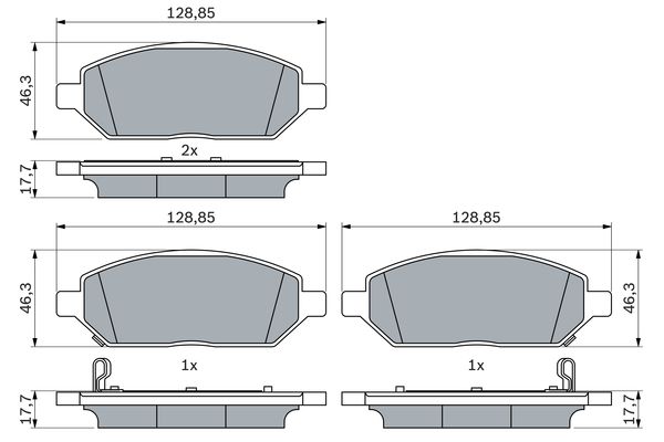 BOSCH BOS0986424842 fékbetét készlet, tárcsafék