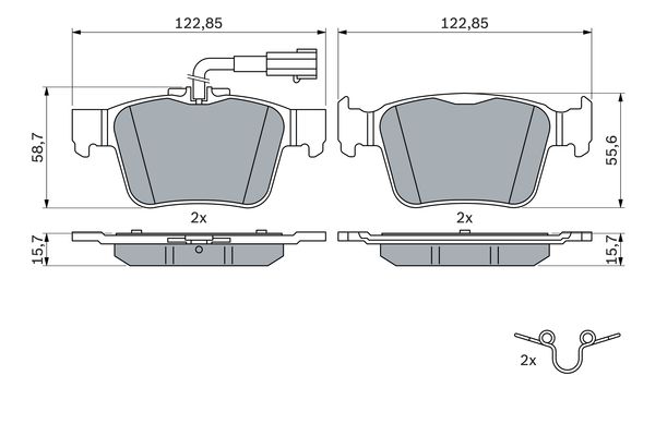 BOSCH 0986424848 Fékbetét készlet, tárcsafék