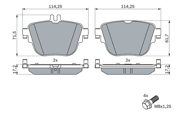 BOSCH 0986424859 Fékbetét készlet, tárcsafék