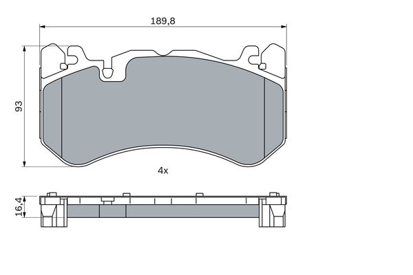 BOSCH 0986424861 Fékbetét készlet, tárcsafék