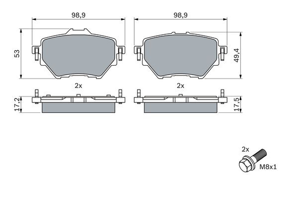 BOSCH 0986424878 f?kbet?tk?szlet, t?rcsaf?k