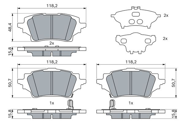 BOSCH 0986424911 Fékbetét készlet, tárcsafék