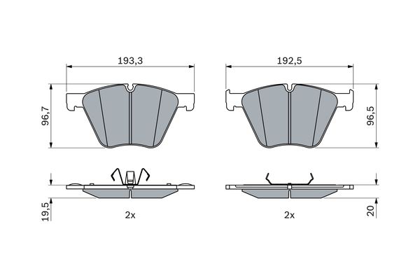 BOSCH 0986424920 Fékbetét készlet, tárcsafék