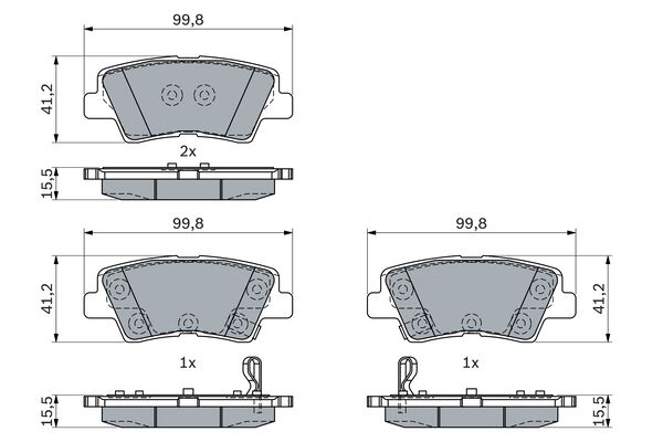 BOSCH 0986424959 Fékbetét készlet, tárcsafék