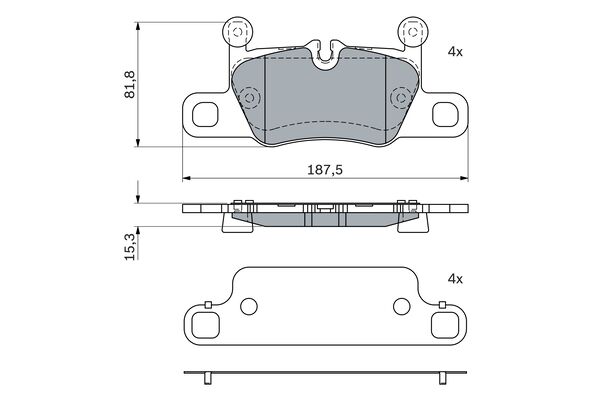 BOSCH 0986424972 Fékbetét készlet, tárcsafék