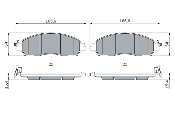 BOSCH 0986424973 Fékbetét készlet, tárcsafék