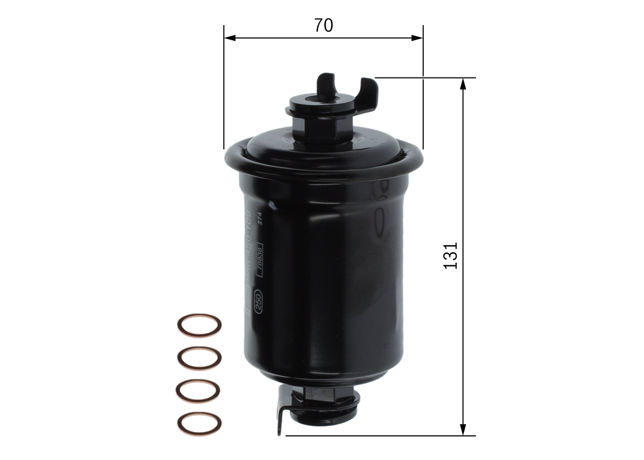 BOSCH 1001777158 0986450109 - Üzemanyagszűrő