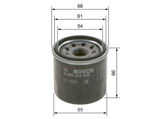 BOSCH 1001369786 0986452058 - olajszűrő