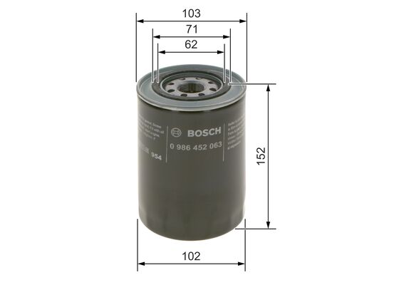 BOSCH 1000372306 0986452063 - olajszűrő