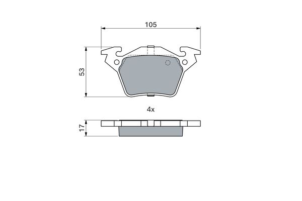 BOSCH 0986460002 Fékbetét készlet, tárcsafék