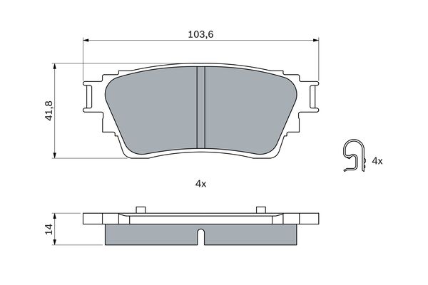 BOSCH 0986460008 Fékbetét készlet, tárcsafék