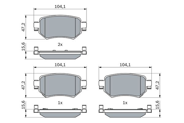 BOSCH 0986460010 Fékbetét készlet, tárcsafék