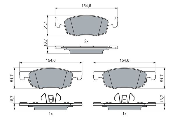 BOSCH BOS0986460018 fékbetét készlet, tárcsafék