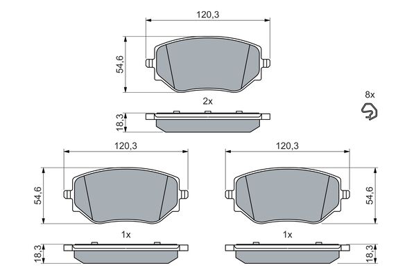 BOSCH 0986460063 f?kbet?tk?szlet, t?rcsaf?k