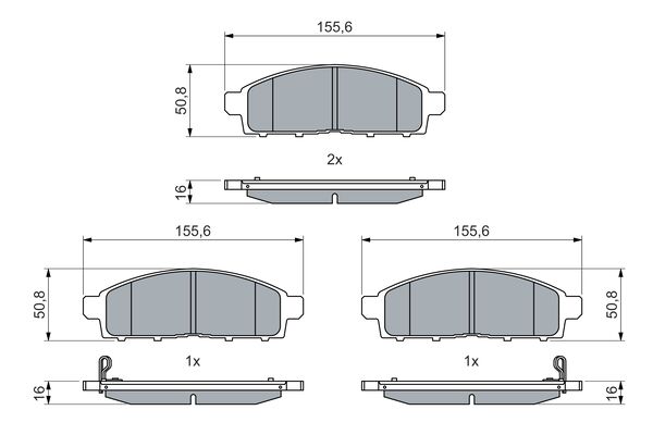 BOSCH BOS0986460069 fékbetét készlet, tárcsafék