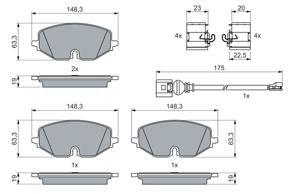 BOSCH 0986460072 fékbetétkészlet, tárcsafék